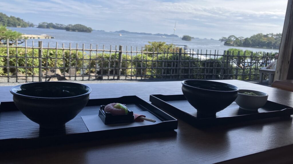 観瀾亭から見る松島湾の画像