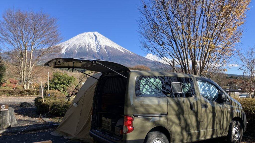 COW RESORT IDEBOKのGサイトと富士山とゴードンミラーの画像