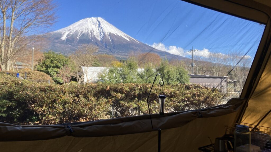 ogawaカーサイドシェルターから見た富士山